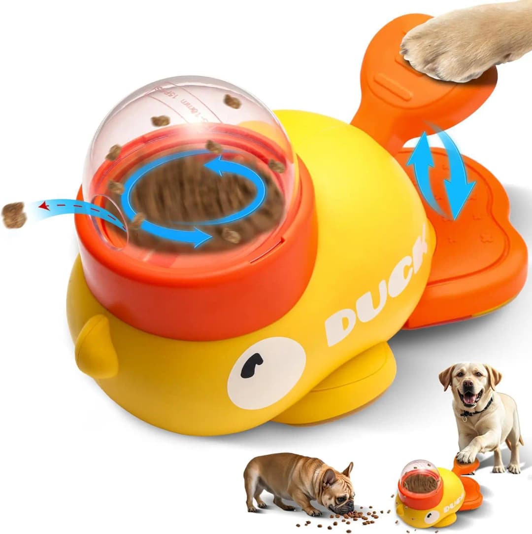 Little Yellow Duck Pet Treat Dispenser Interactive Food Leaking Toy for Cats Dogs Training Slow Feeder Auto Feeder Pet Supplies - 6