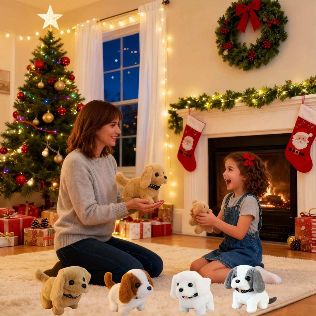 2026 Model Interactive Realistic Golden Retriever Toy Dog,Realistic Walking Barking & Tail Wagging, Electric Puppy with Sounds - 6
