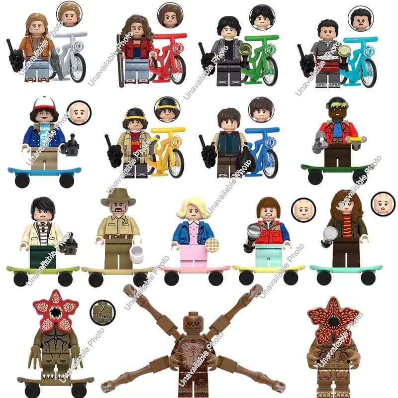 Hot Toys New Movies Strangered Figures Building Blocks Thingings Mini action toy dolls assemble Toys Kids Gifts