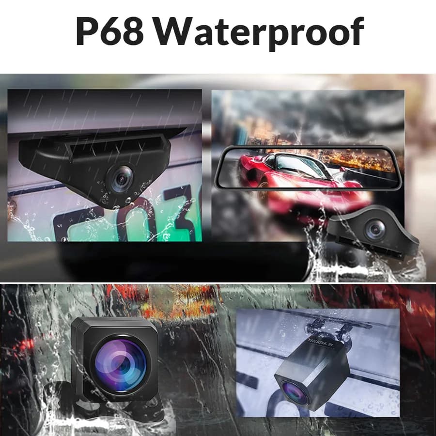 FHD 1080P 2.5mm 4 Pin Jack Port Sony Car DVR Mirror Rear View Camera Night Vision Reversing Auto Parking Monitor Waterproof - 3