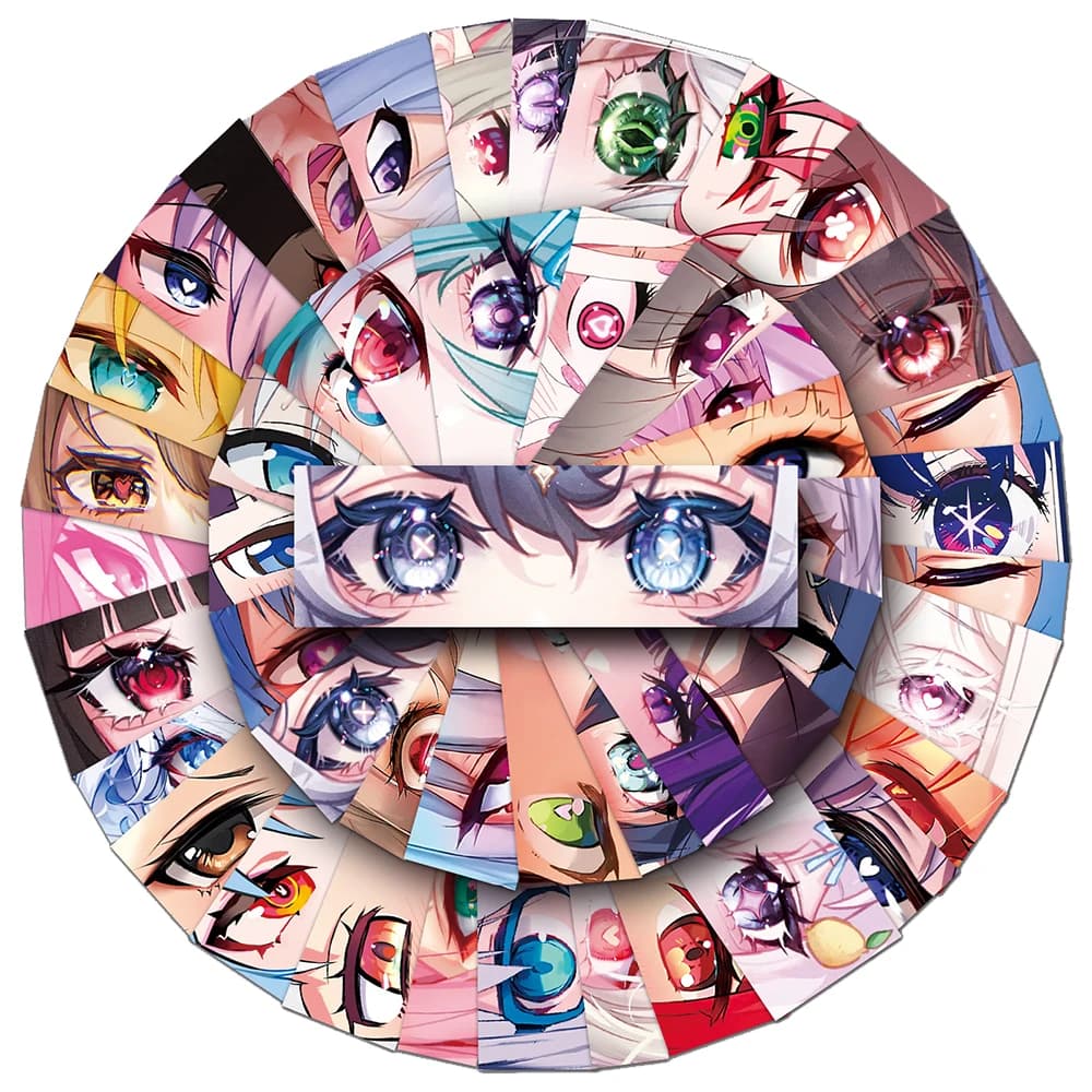 10/30/50PCS ACGN Stickers Funny Cartoon Sticker Anime Character Eye Decals DIY Luggage Laptop Car Bike Skateboard Kids Toy - 2