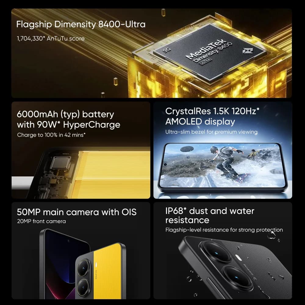 Original POCO X7 Pro Global Version Smartphone Dimensity 8400 Ultra 6.67" 120Hz AMOLED Display 50MP 6000mAh 90W HyperCharge - 2