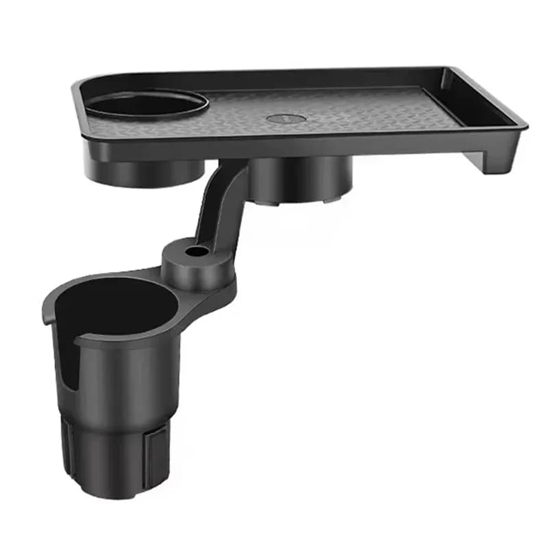 High Quality Universal Car Cup Holder Tray - 360 °   Rotating Adjustable Dual Cup Organizer - 6