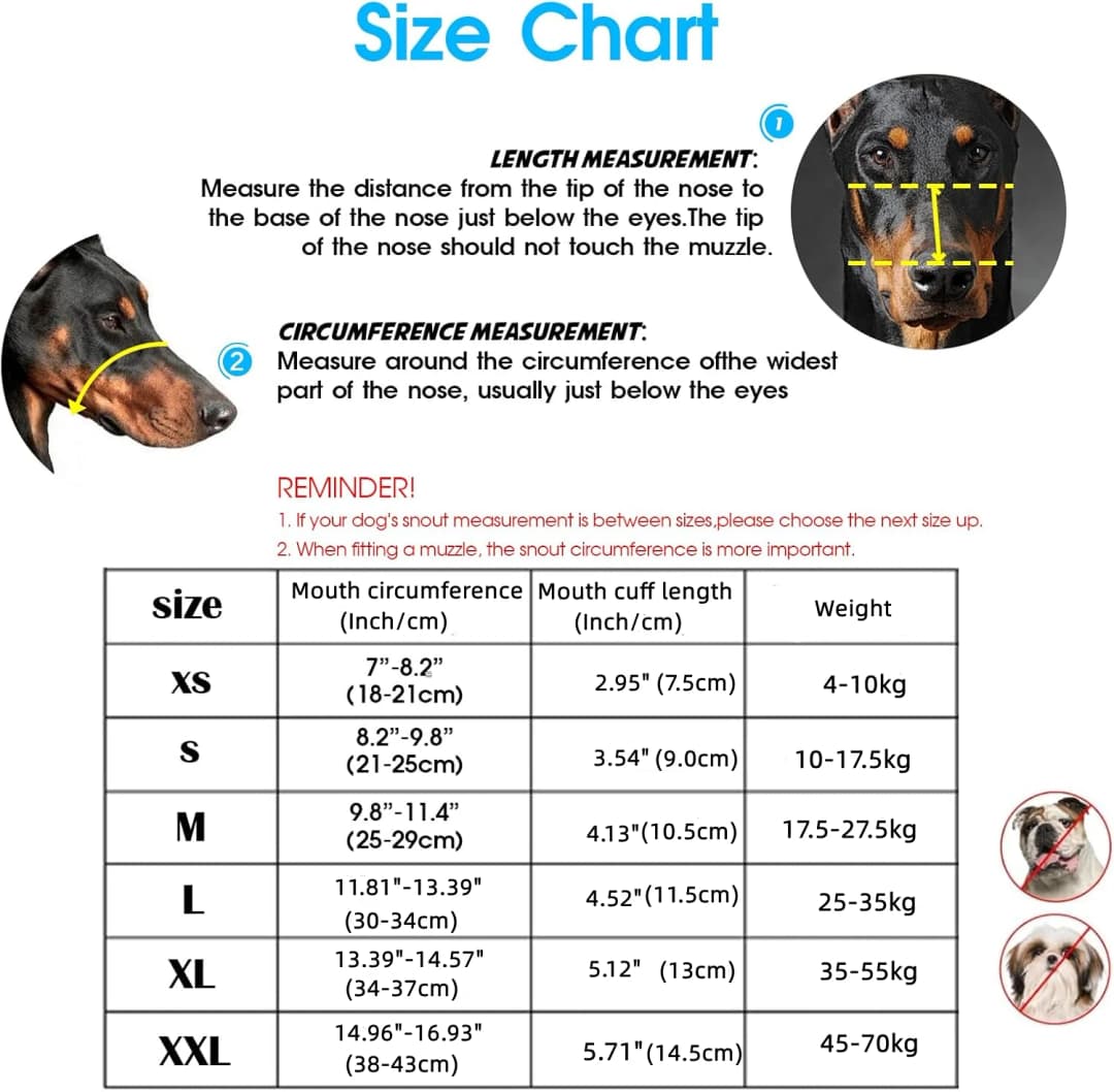 غطاء واقي لفم الكلب يعكس الضوء مريح وقابل للتنفس سلة كمامة مضادة للعق والنباح قناع للكلاب كمامة مضادة للنباح للحيوانات الأليفة - 6