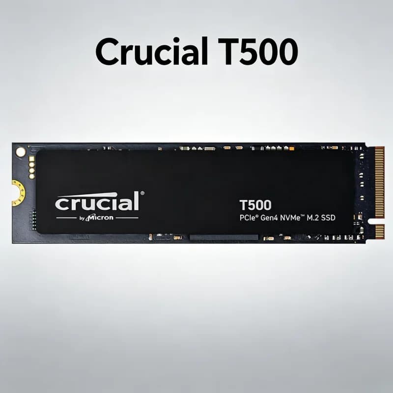 قرص صلب داخلي Crucial T500 NVMe SSD بسعة 1 تيرا بايت أو 2 تيرا بايت، PCIe Gen4 M.2 2280، سرعة تصل إلى 7300 ميجا بايت/ثانية، تقنية TLC NAND، للابتوب والألعاب والكمبيوتر المكتبي