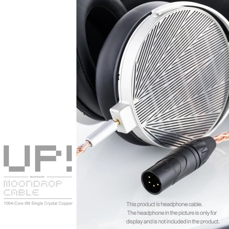 MOONDROP كابل ترقية UP 1064-Core 6N نحاس بلوري أحادي واجهة XLR متوازنة خيار كابل السماعات - 3
