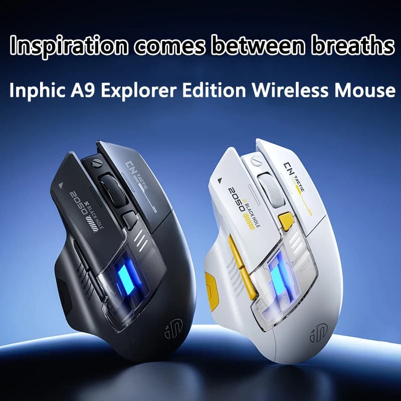 Inphic A9 Explorer V2 Wireless Gaming Mouse 500mA Battery Level Display Ergonomics Bluetooth Office Mouse For PC Laptop - 2