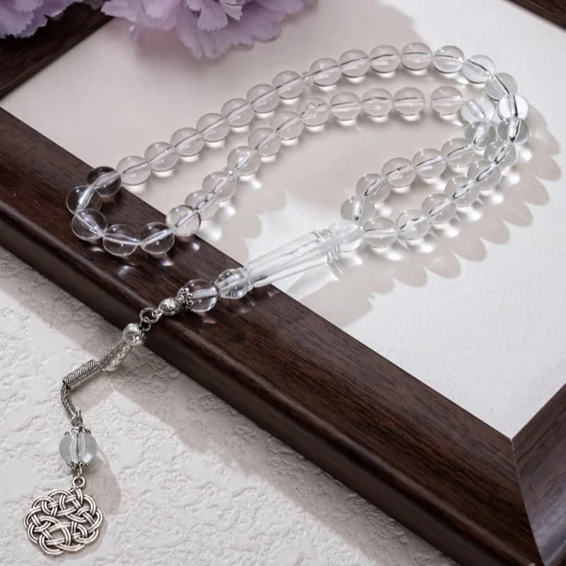 45pcs10mm transparent acrylic Arab Middle Eastern Rosary, Mouslin Tesbiha Prayer Bracelet - 4