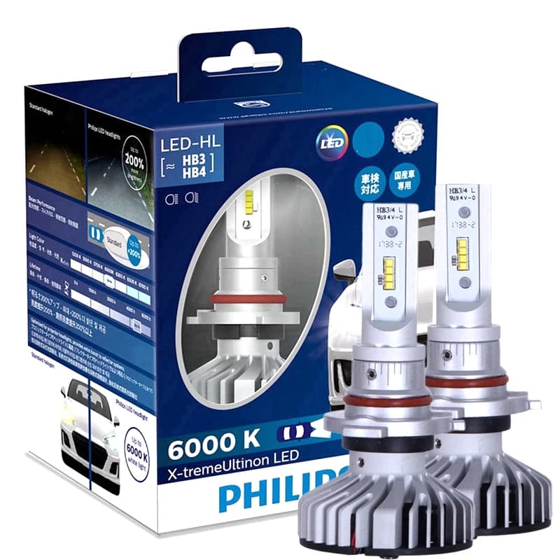 مصابيح فيليبس X-treme Ultinon LED 9005 9006 HB3 HB4 12V 6000K إضاءة سيارات LED مصابيح ضباب +200% أكثر سطوعًا (زوج) - 5