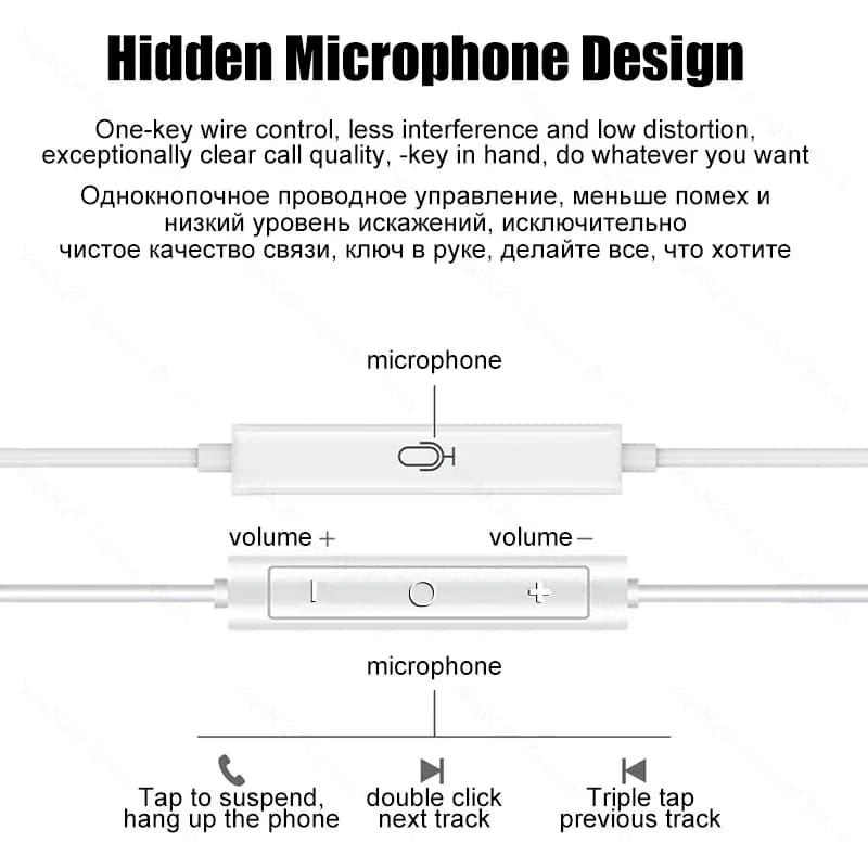 Original Headphones For Apple iPhone 15 14 11 12 13 Pro Max Earphones XR X XS 8 Plus Bluetooth Wired Earbuds Headset Accessories - 5
