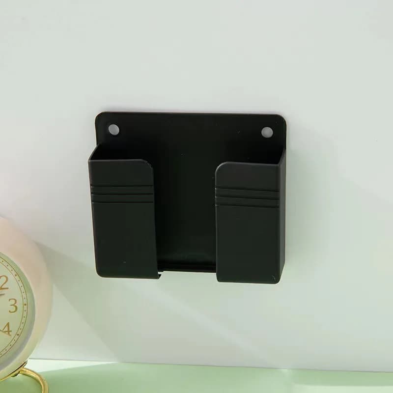 Wall Mounted Organizer Self-adhesion Storage Box Remote Control Mobile Phone Wall Holder Multifunction Charging Plug Stand 2024 - 2