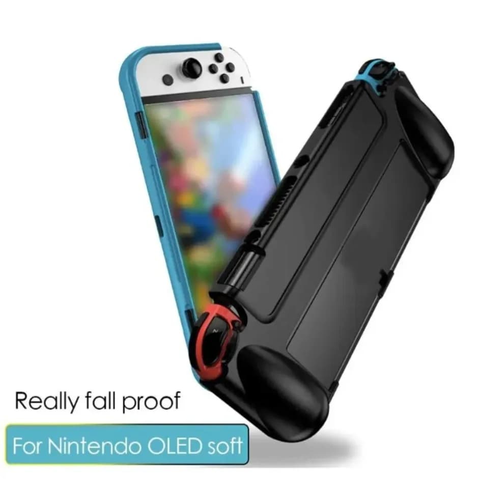 غطاء حماية سيليكون ناعم لجهاز Switch OLED، غطاء واقي لإكسسوارات جهاز الألعاب