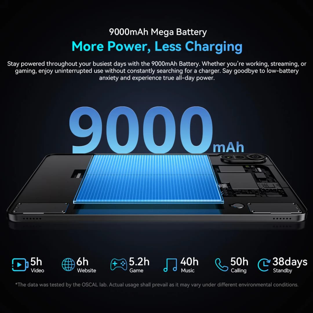 [World Premiere] Blackview OSCAL PAD 100 Tablet PC 12'' 2K FHD+ Display Unisoc T615 12+12GB RAM 256GB ROM 9000mAh Android 15 4G - 5
