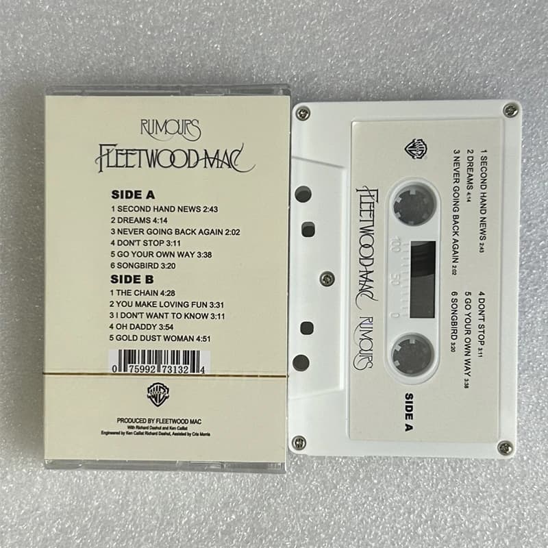شريط موسيقى Ballad Fleetwood Mac Christine McVie، ألبوم Rumours، The Chain، أشرطة كاسيت، أزياء تنكرية، مسجل، مشغل سيارة، صندوق موسيقى تصويرية - 3