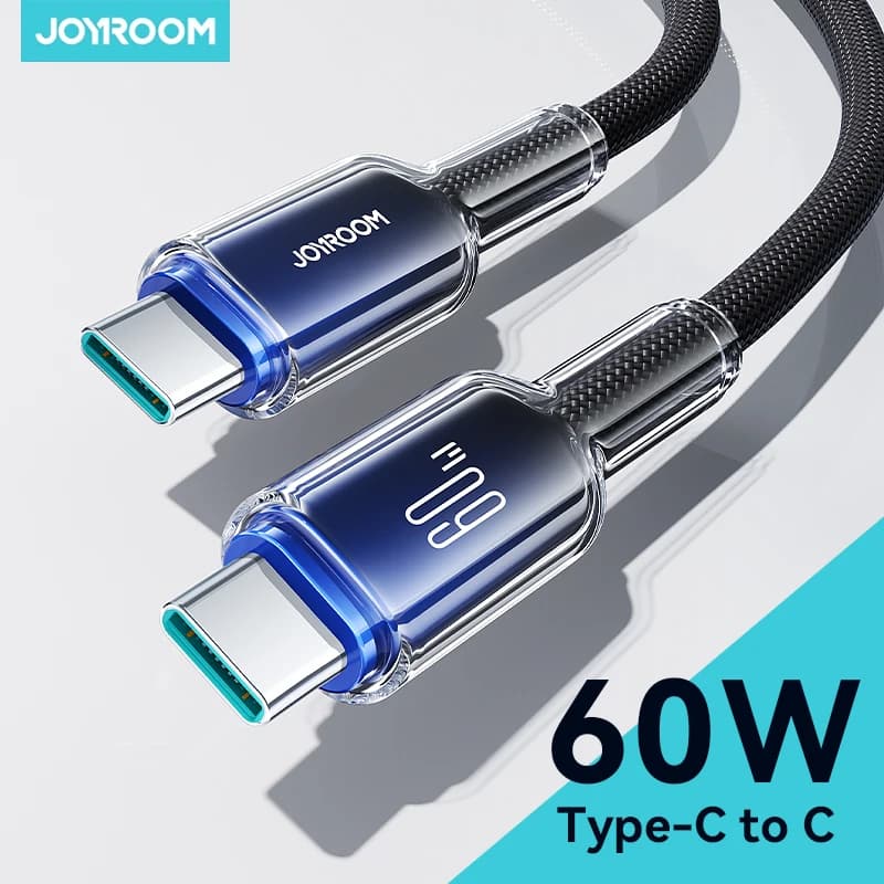 Joyroom PD 100W/60W Type C Fast Charge Data Cable For iPhone 16/15 Huawei Samsung Xiaomi USB C Charging Cord for Macbook Pro