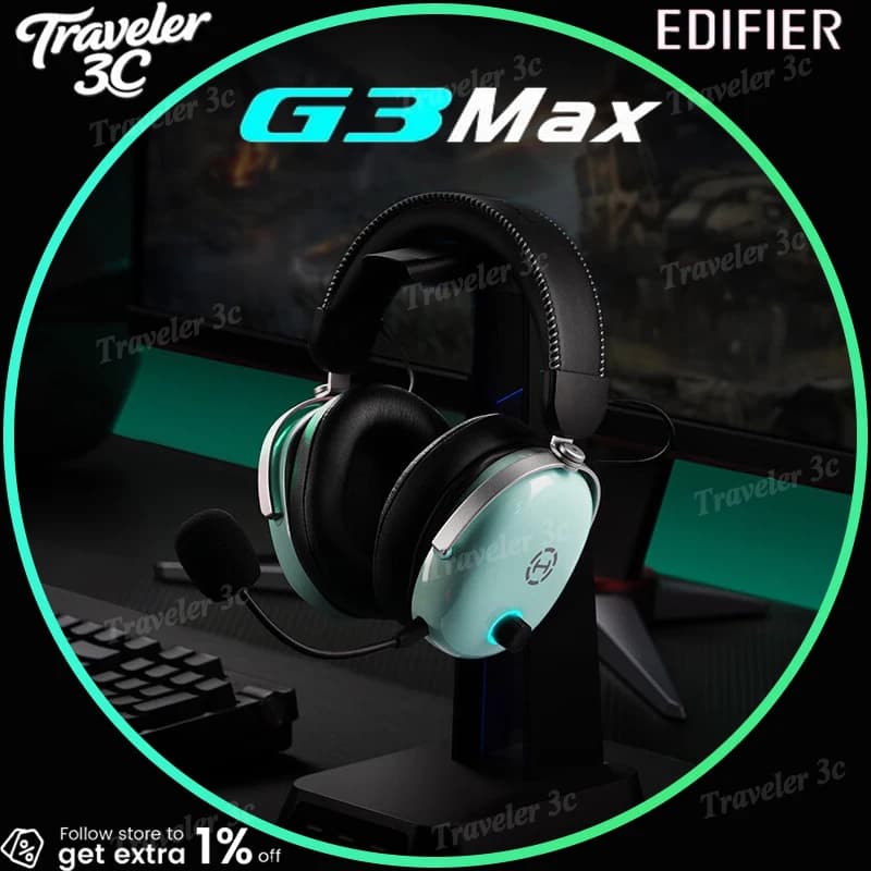 EDIFIER HECATE G3 MAX 280g Lightweight Wireless Gaming Headphones Customized THX Spatial Effects CloudSoft 2000mah 53mm Headset