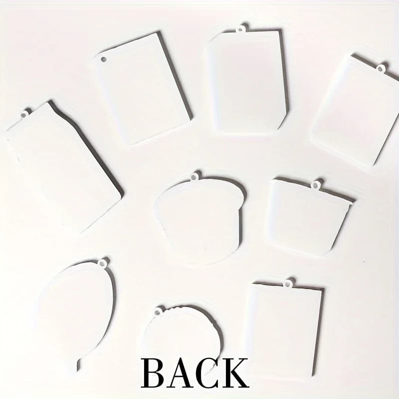 9PCS/SET 2D Acrylic Food Plated with Bright Oil Coating Snack Candy Corn Kernel Bubble Sugar Corn Kernel Bubble Noodle Bread Cut - 5