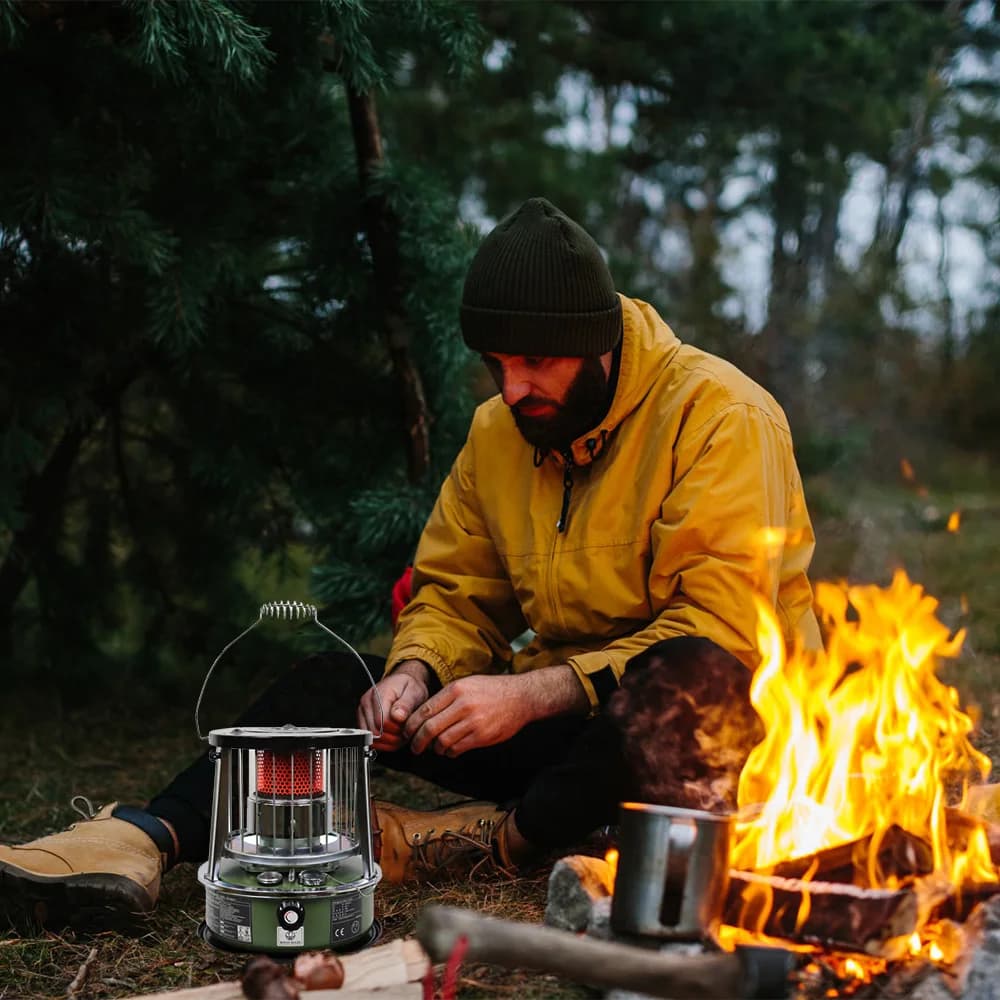 Liftable Kerosene Stove Winter Windproof Heating Stove Home Outdoor Camping Kerosene Heating Stove for Barbecue Ice Fishing - 3