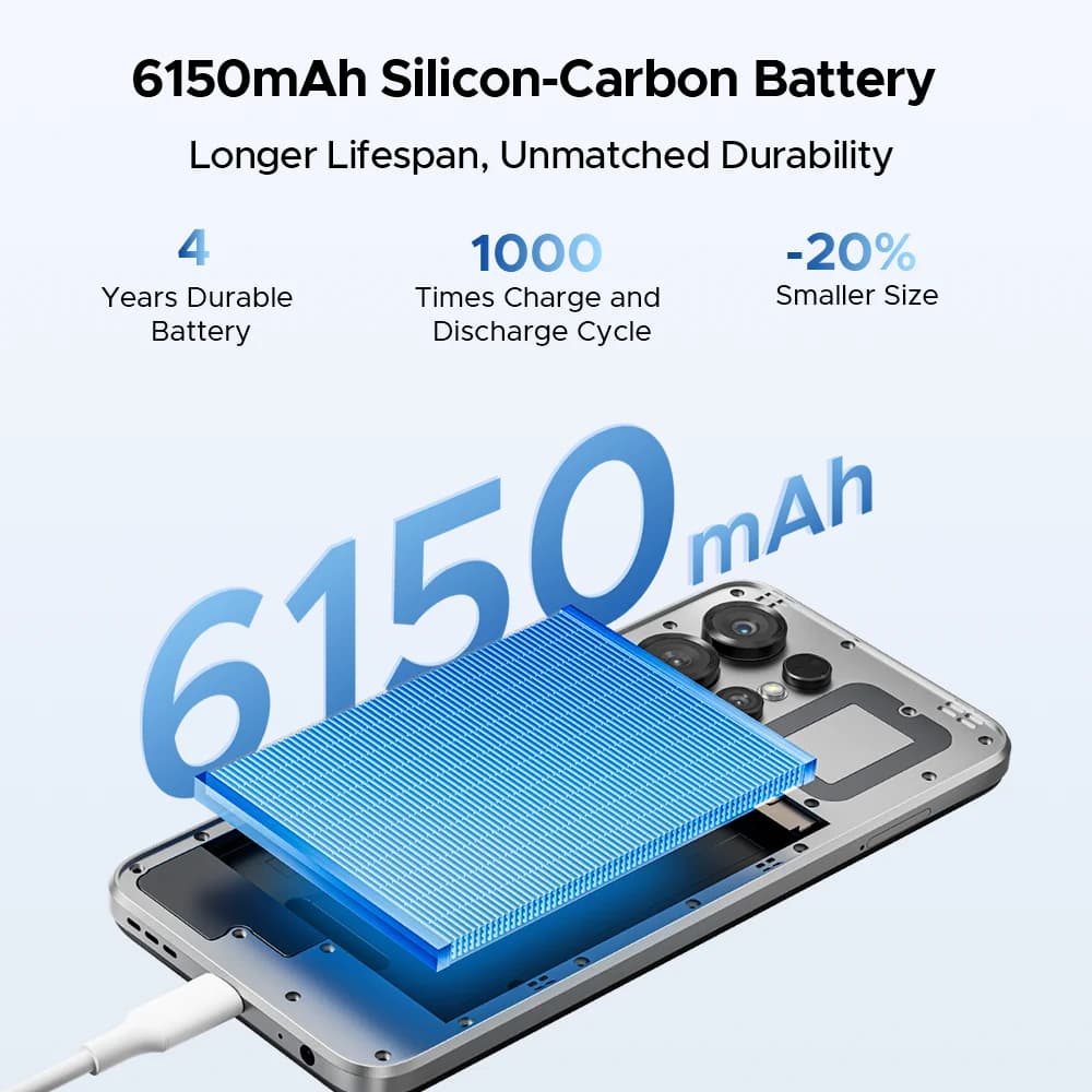 هاتف DOOGEE Note56 X PRO 5G المحمول بجسم نحيف 8.45 ملم وبطارية 6150 مللي أمبير ومساعد Gemini Al وWidevine L1 ونظام أندرويد 16 وNFC - 4