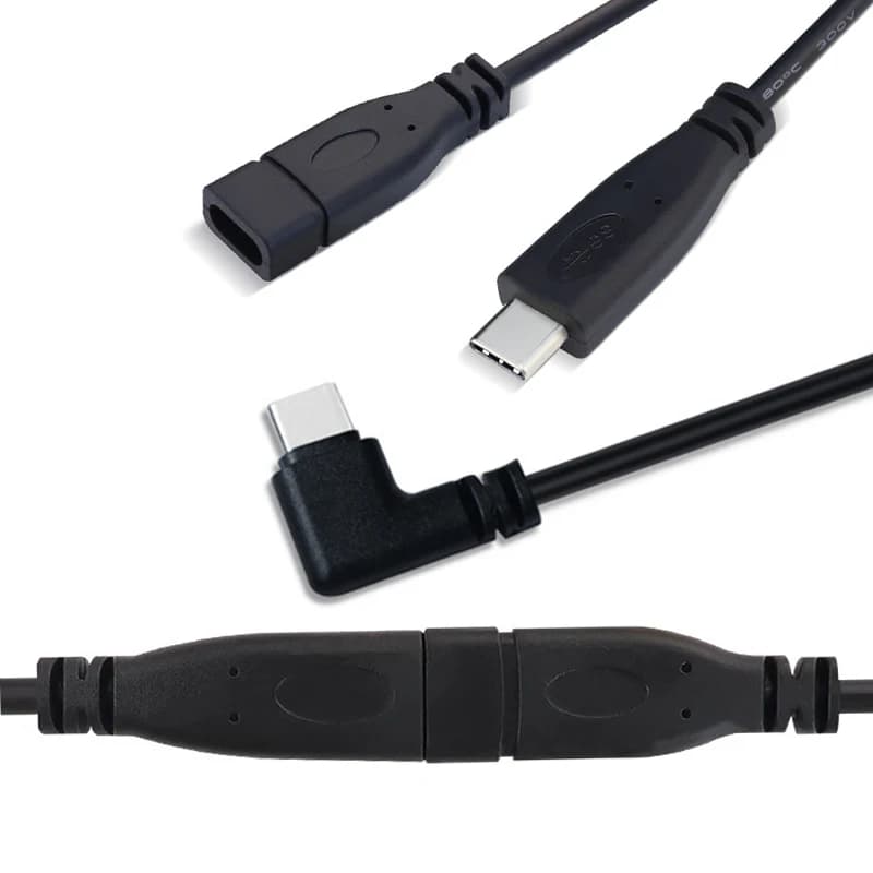 لتقوم بها بنفسك إصلاح كابل لحام 2 سلك 4 أسلاك نوع C USB 2.0 الكوع رئيس ذكر أنثى جاك 4pin/2pin نوع-c ذكر تمديد كابل 0.25 متر - 5