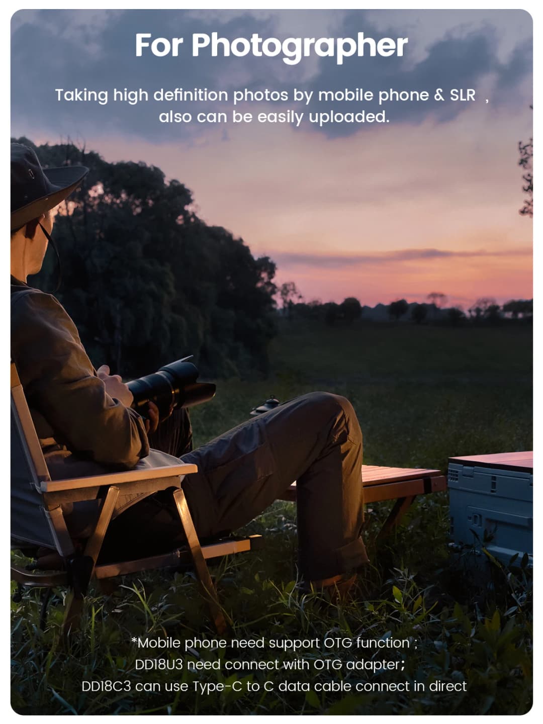 ORICO Dual-bay Hard Drive Station USB3.0 5Gbps Type-C HDD Docking Station  with 12V 3A Power Adapter  for 2.5/3.5 Inch HDD/SSD - 5