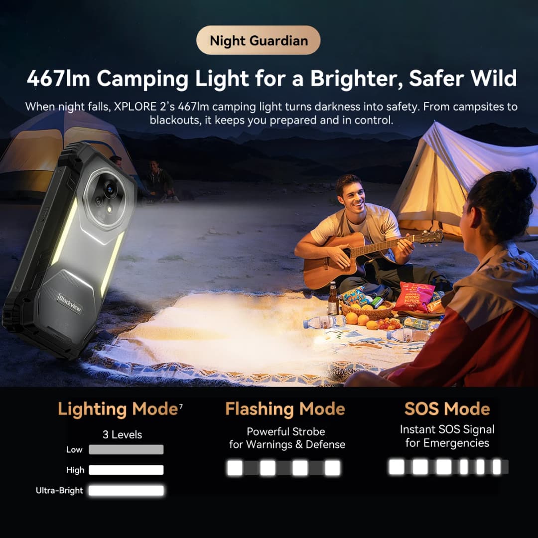 هاتف ذكي متين Blackview XPLORE 2 5G، شاشة 6.73 بوصة AMOLED، بطارية 20000mAh شحن سريع 120W، كاميرا 50MP، هاتف محمول خارجي - 2