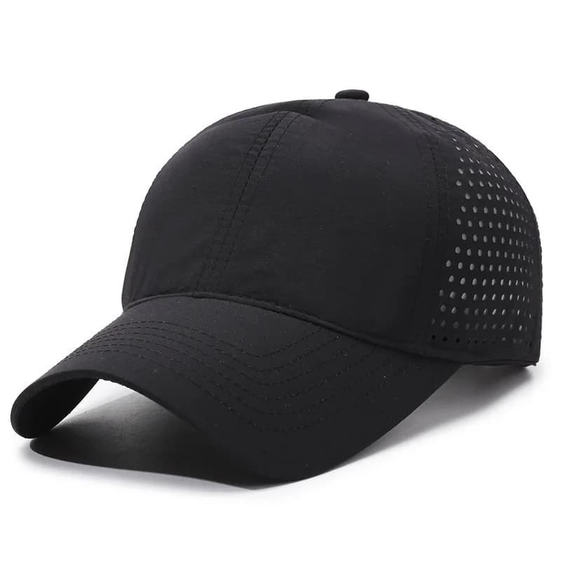 New Summer Lightweight Perforated Breathable Quick-Dry Adjustable Baseball Cap, Unisex for Hiking and Sun Protection - 4