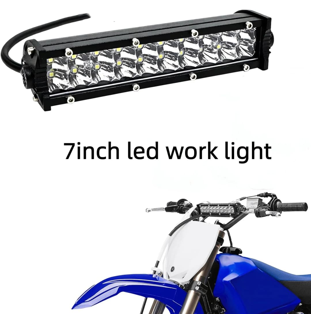 7 Inch slim Dirt Bik led Light Bar, Motorcycle LED pod lights, Off Road Light Bar led work light for truck motorcycle SUV ATV Bo - 6