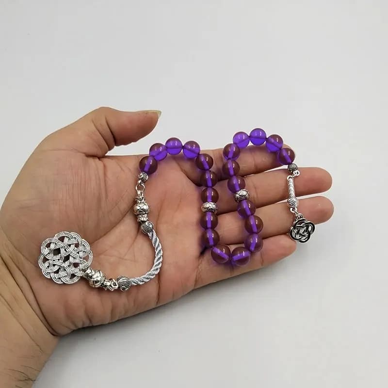 Tasbih purple Resin Turkish fashion Bracelet Accessories on hand prayer beads Eid Gift misbaha - 6