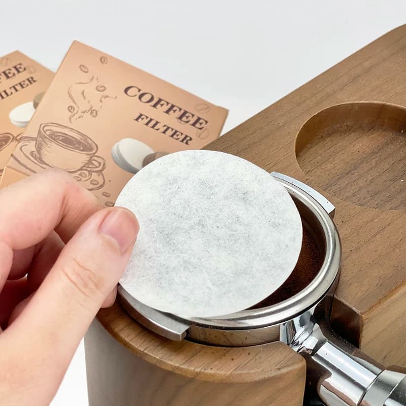 ورق مرشح القهوة، مرشحات ورقية للإسبريسو 51 مم 53 مم 58 مم، 100/200 قطعة شاشة لحامل القهوة ديلونجي بريفيل، أدوات الآلة - 4