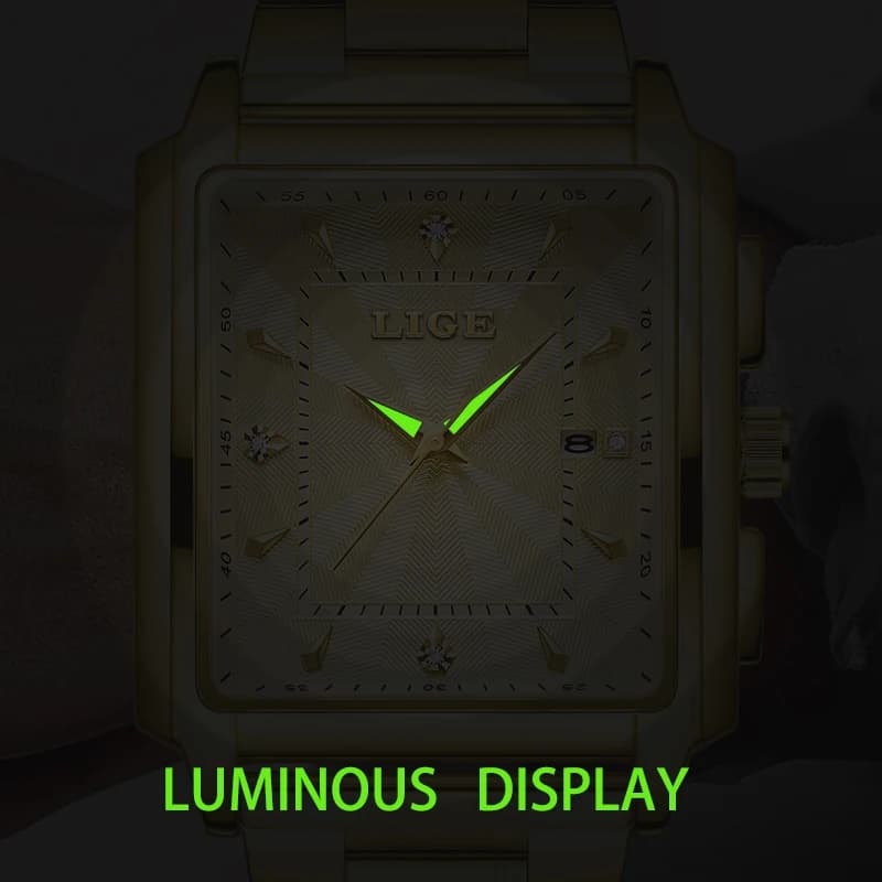 LIGE Men's Luxury Watches Waterproof Luminous Men Watch Sports Stainless Steel Quartz Wristwatch Man Business Clock Montre Homme - 5