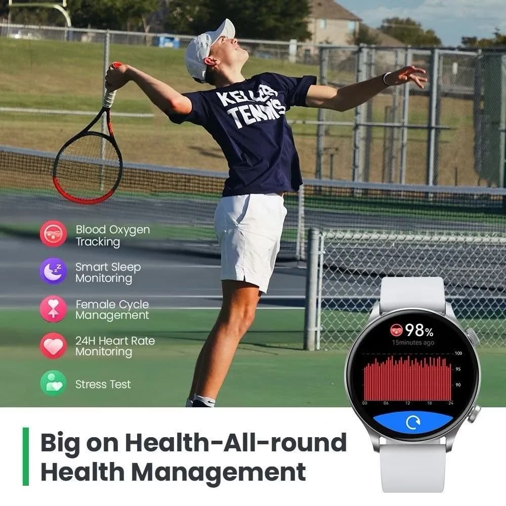 Haylou Solar plus Smartwatch 1.43" AMOLED Bluetooth Phone Call Capability IP68 Waterproof Sports Smart Watch - 4
