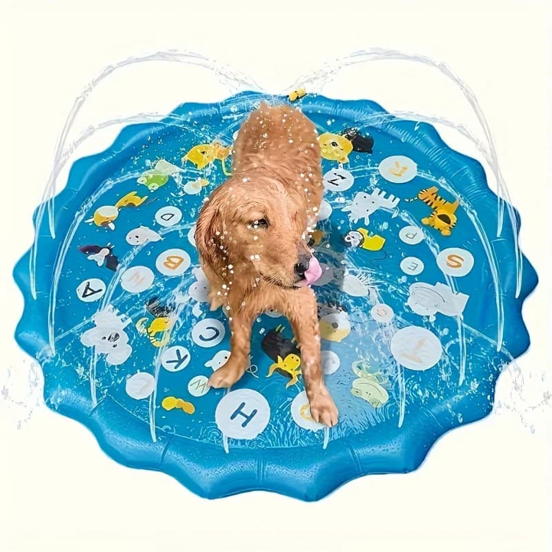 Heavy-duty Outdoor Pet Bath Basin with Water Spray Function - Anti-slip Dog Water Play Cooling, water spraying, and ice cooling - 5