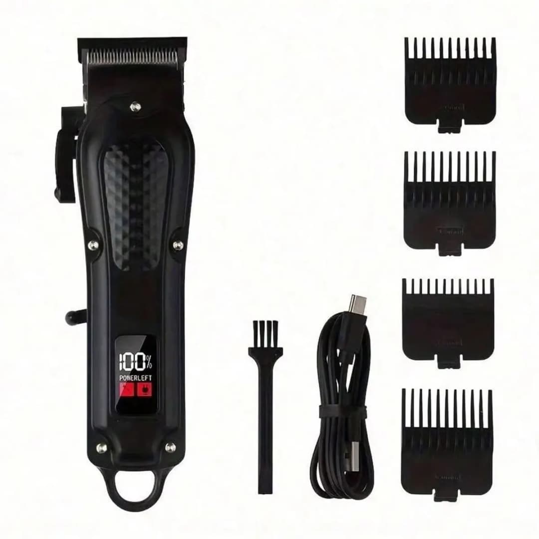 ماكينة قص شعر واحترافية قابلة للشحن عبر USB، ماكينة تشذيب اللحية، لاسلكية، هدية مثالية للرجال - 4