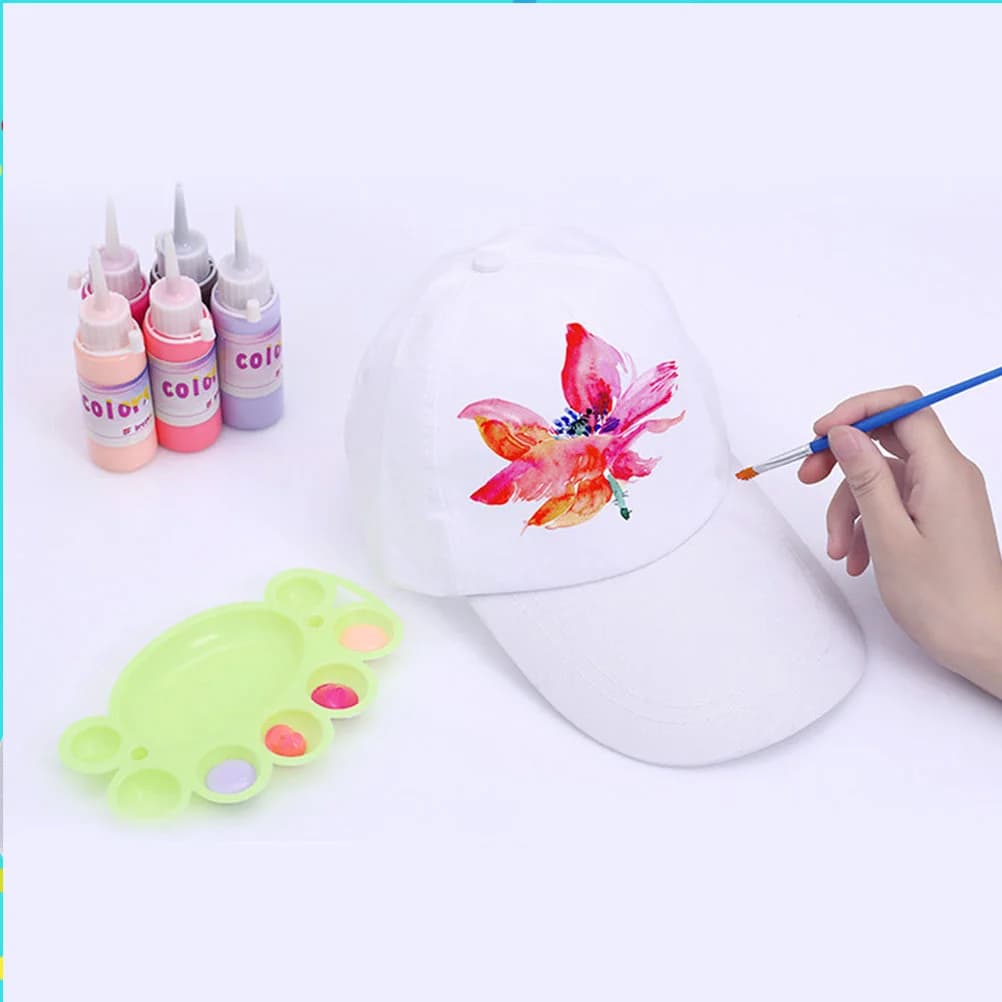 3 Pcs Cotton Baseball Hat Blank White Cap Bulk Stylish Blank Peak DIY Painting Hats Unisex - 2