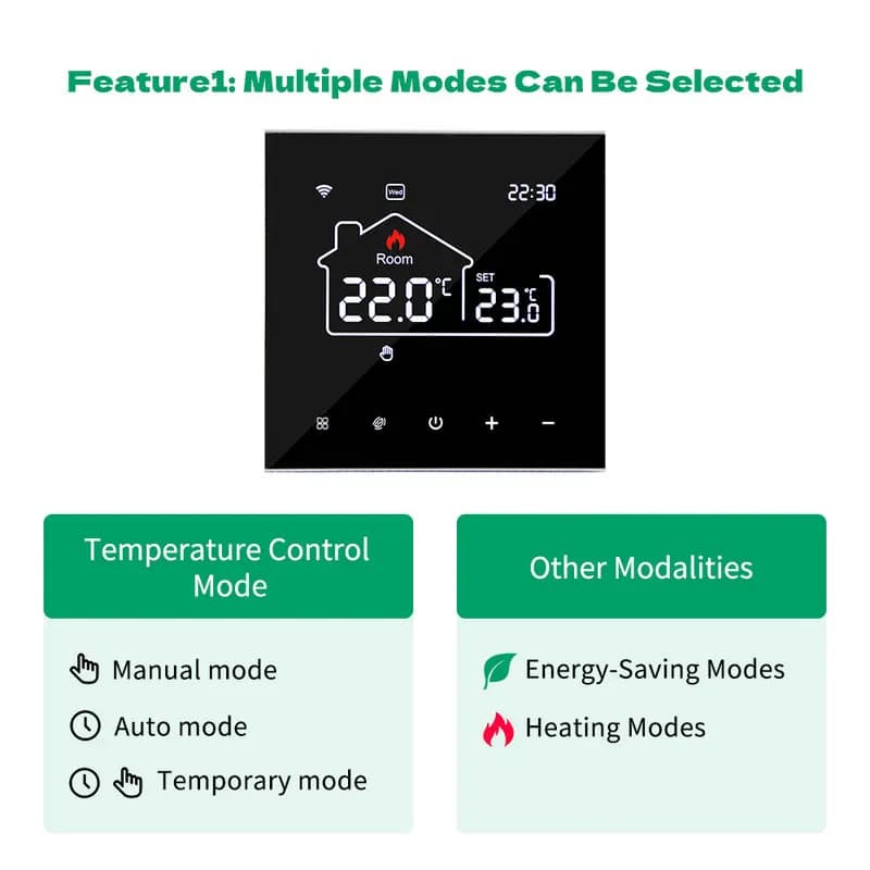 Tuya Smart Wifi Heating Thermostat Floor Heating Wifi Thermostat Gas Boiler Temperature Remote Controller for Google Home Alexa - 2