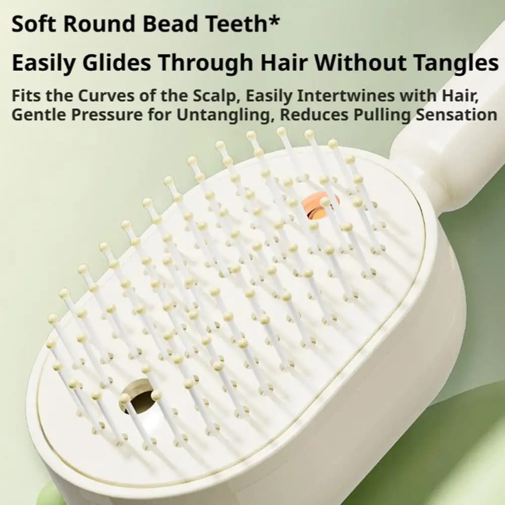 3 in 1 Self Essence Spray Massage Hair Comb Oil Brush Self-cleaning Hairbrush Scalp Therapy Anti Static Detangling Hair Care - 4