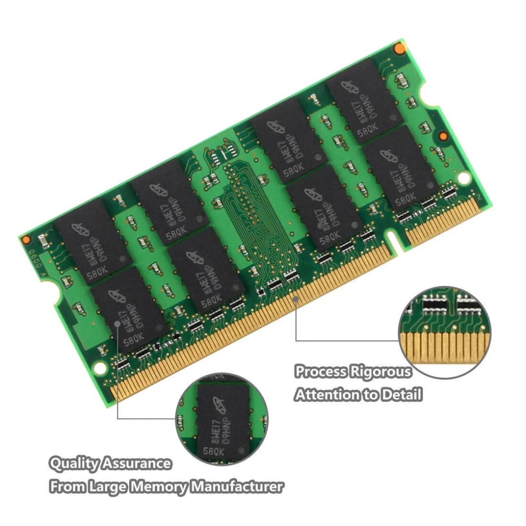 ذاكرة Crucial DDR3 DDR3L DDR2 KVR ذاكرة الوصول العشوائي للكمبيوتر المحمول 2 جيجابايت 4 جيجابايت 8 جيجابايت 667 800 1066 1333 1600 ميجاهرتز SODIMM PC2-5300 PC3-12800 دفتر ملاحظات 1.35/1.5V - 3