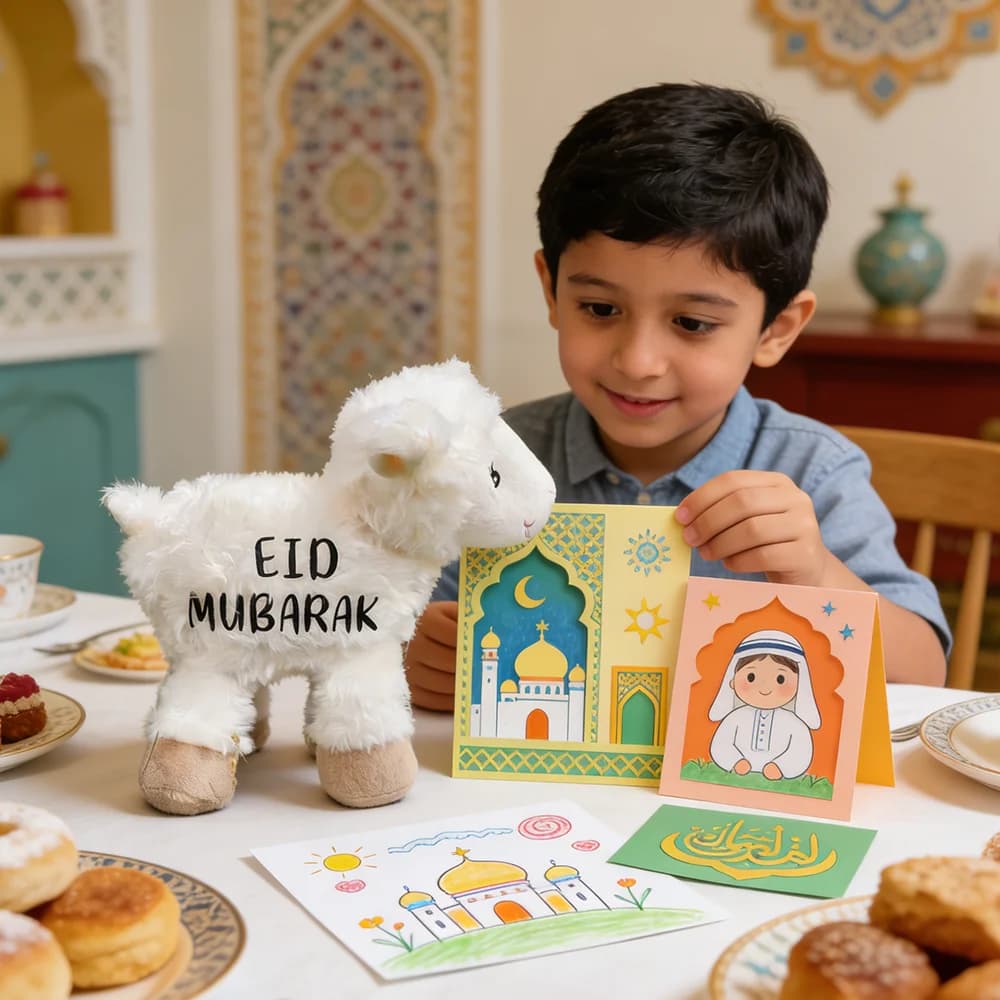 دمية خروف عيد الأضحى هدية عيد مبارك للأطفال إكسسوار إسلامي مسلم وليمة الأضحية ديكور منزلي هدية حج - 3