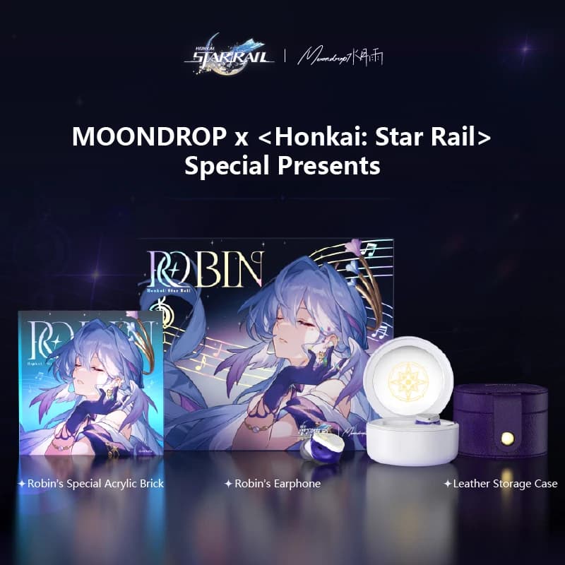 MOONDROP ROBIN Earphone Honkai Star Rail Robin's Earphones TWS Hybrid Dynamic Driver + Planar Driver ANC TWS Earphones - 2
