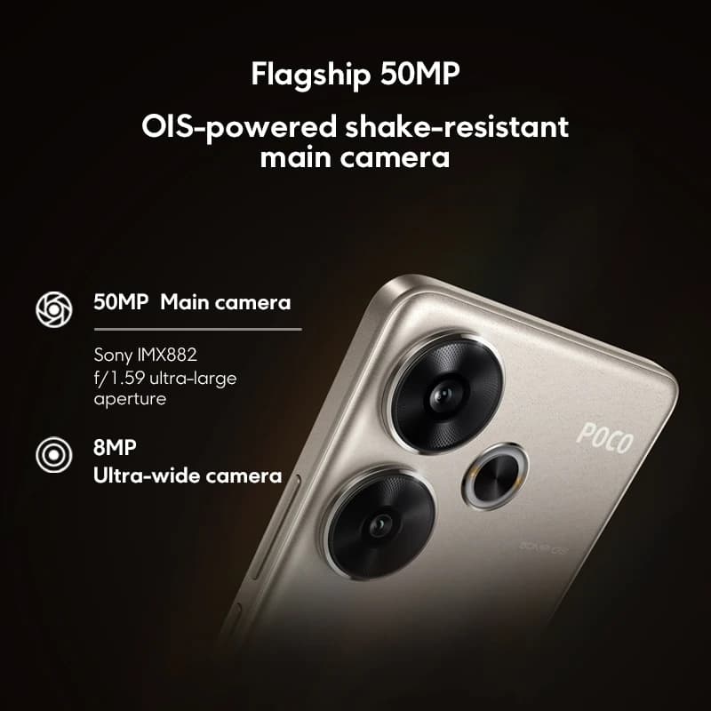 هاتف POCO F6 5G نسخة عالمية سناب دراجون® 8s الجيل 3 NFC 120 هرتز شاشة Flow AMOLED شحن توربو 90 واط بطارية 5000 مللي أمبير كاميرا 50 ميجابكسل NFC - 6