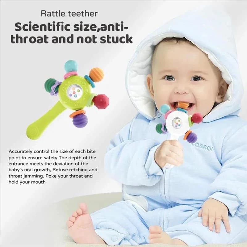 ألعاب تطوير عضاضة من السيليكون للأطفال 0 6 12 شهرًا حشرجة تسنين حسية للأطفال الصغار ألعاب قبضة اليد ألعاب تعليمية - 5