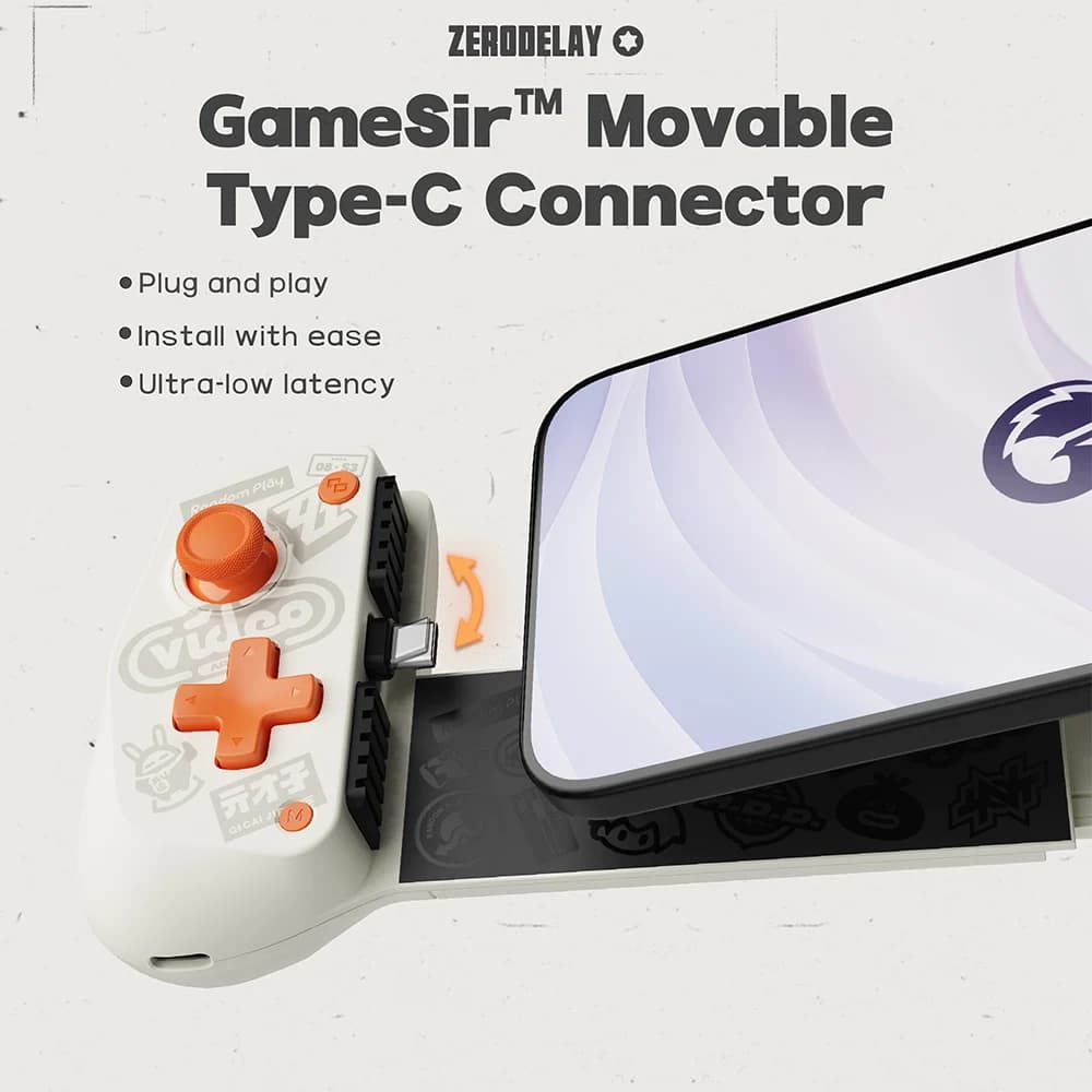 ذراع تحكم GameSir X5 Lite إصدار Zenless Zone Zero للألعاب المحمولة، متوافق مع iPhone 17 و16 و15 وأجهزة أندرويد وiPad Mini وY700 - 6