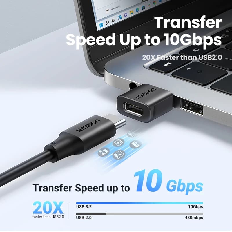 UGREEN USB 3.1 Type C OTG Adapter USB A Male to USB C Female Cable Converters For Macbook Samsung S10 Huawei USB To Type-c OTG - 2