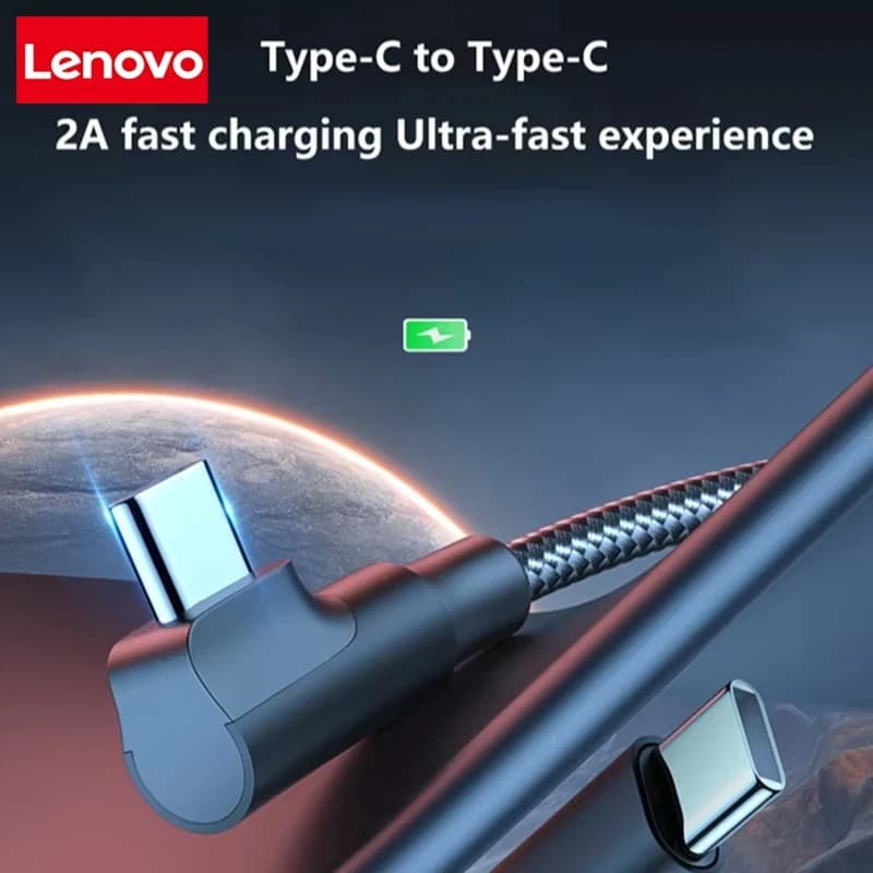 لينوفو الرسمي 60 واط شحن فائق السرعة كابل USB-C نسيج نوع-C تاريخ كابل شاحن سريع اكسسوارات لآيفون سامسونج