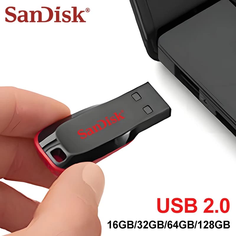 SanDisk USB2.0 FAT32 Cruzer CZ50 Flash Drive Compact Encrypted Flash Memory Stick USB2.0 PenDrive for Desktop Laptop - 4