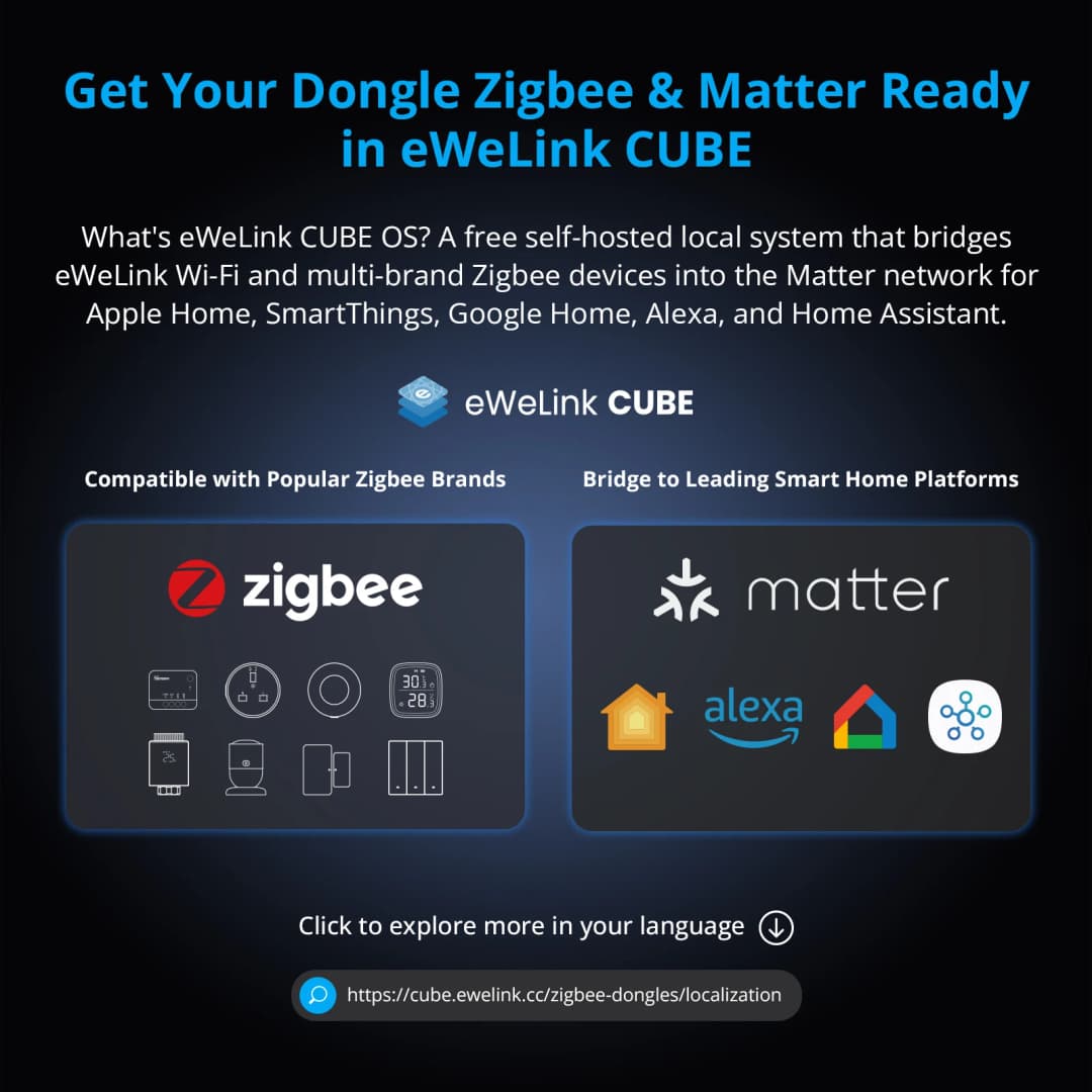 SONOFF Dongle Plus MG24 محول USB Zigbee/Thread بشريحة EFR32MG24 متوافق مع منصات مفتوحة المصدر متعددة Zigbee2MQTT - 5