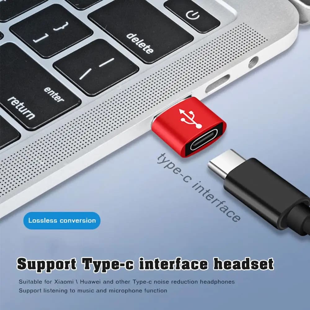 كابل شحن سريع PD محمول من نوع C أنثى إلى USB أنثى مع محول OTG 3.1 من نوع C إلى USB-C ذكر - 6
