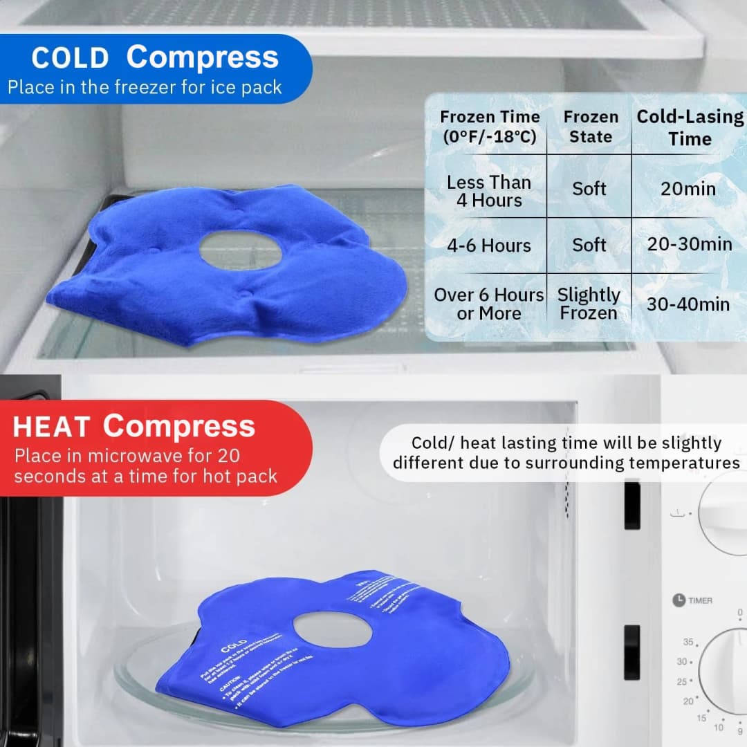 Knee Ice Pack for Injurie Gel Reusable Hot Cold Compress Compression Wraps for Sprains Swelling Cooling Knee Brace for Women Men - 6