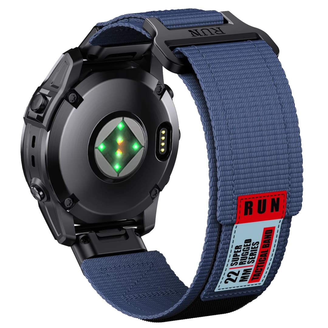 حزام ساعة Garmin Quick Fit مقاس 22/26 ملم لـ fenix 6 6X Pro 5 5X 7 7X مع شاحن/كابل شحن وحزام ساعة منسوج من النايلون - 3